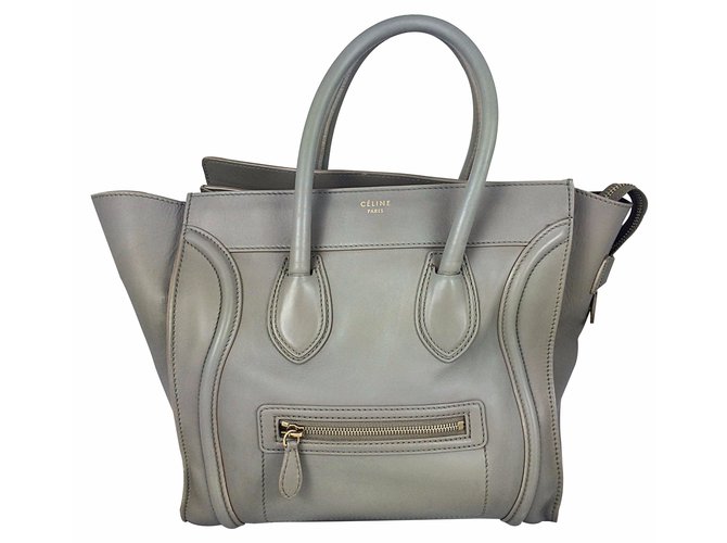 Céline Handbags Grey Leather  ref.15627