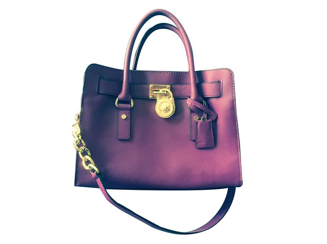Michael Kors Handbags Purple Leather  ref.15629