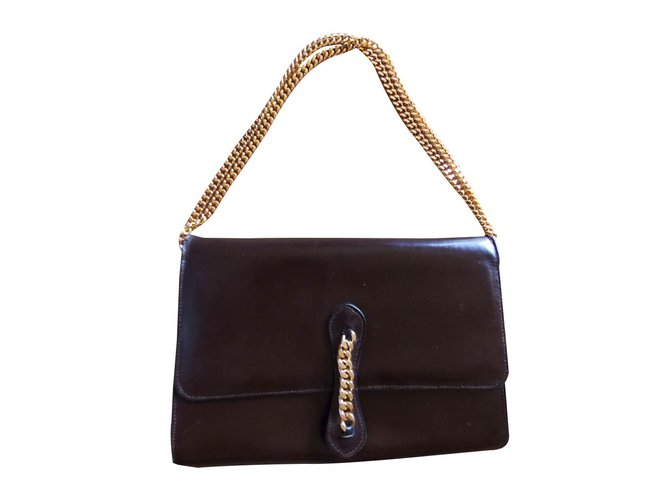 Céline Handbags Brown Leather  ref.15671
