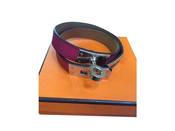 Kelly Hermès Armbänder Pink Leder  ref.15675