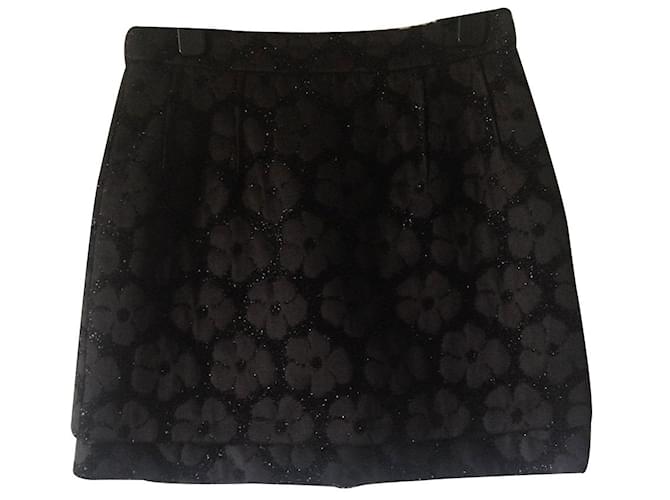 Topshop Skirts Black Polyester  ref.15691