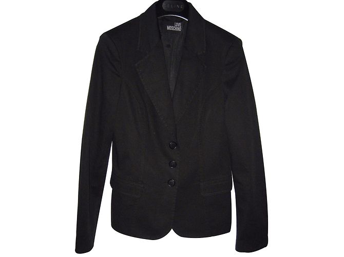 Blazer de algodón negro Love Moschino
