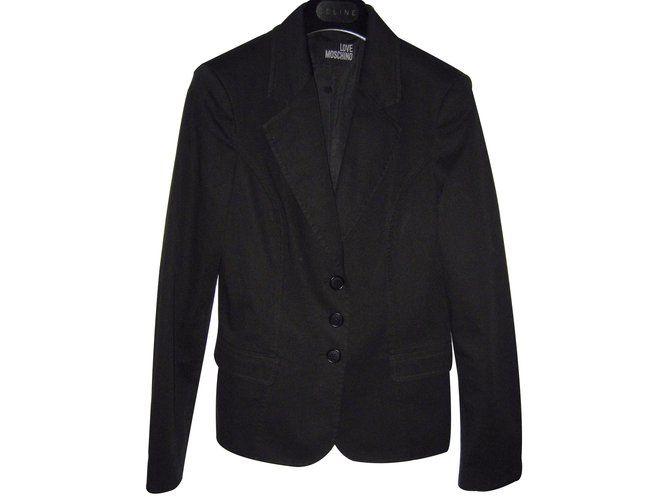 Moschino Jackets Black Cotton  ref.15700