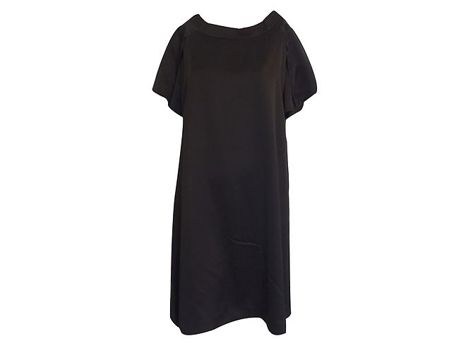 Autre Marque Rue du Mail by Martine Sitbon Schwarzes Viskosekleid