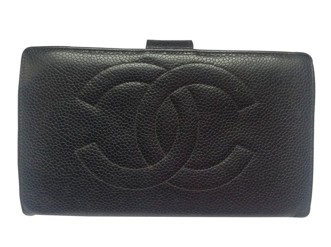 Chanel Wallets Black Leather  ref.15808
