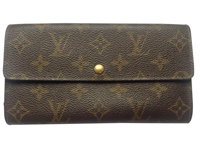 Sarah Louis Vuitton Wallets Brown Leather  ref.15810