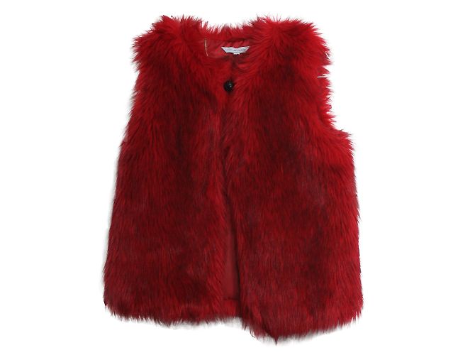 Little Marc Jacobs ärmellose Weste aus rotem Kunstpelz