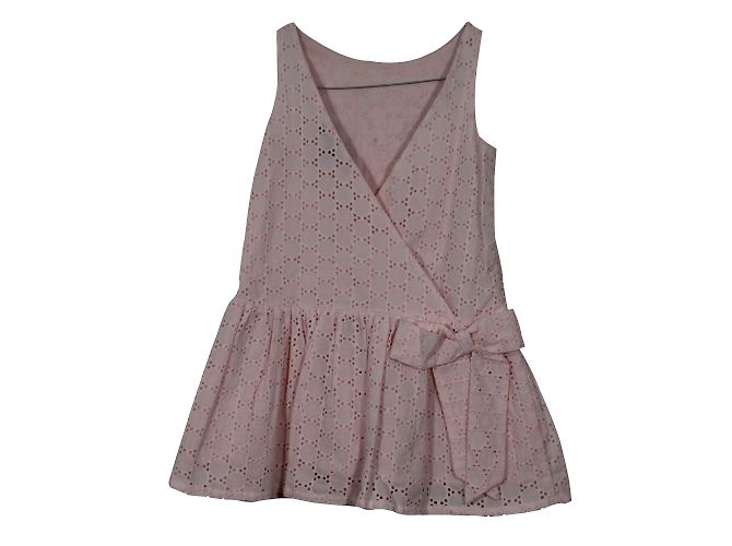 Autre Marque Vestido rosa sem mangas e com costas nuas para menina