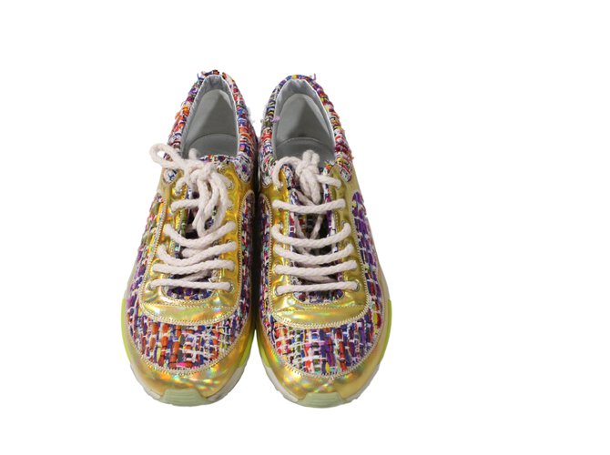 Chanel scarpe da ginnastica Multicolore Pelle  ref.15973