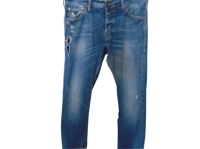 Guess Jeans Azul Algodão  ref.16073