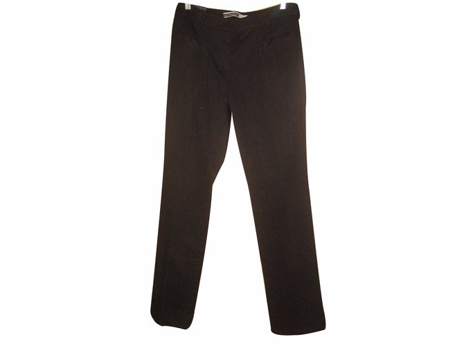 Sportmax Pants, leggings Black Cotton  ref.16118