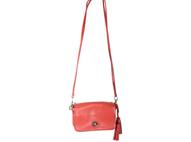 Coach, Bags, Coach Penny Crossbody Bag In Coral