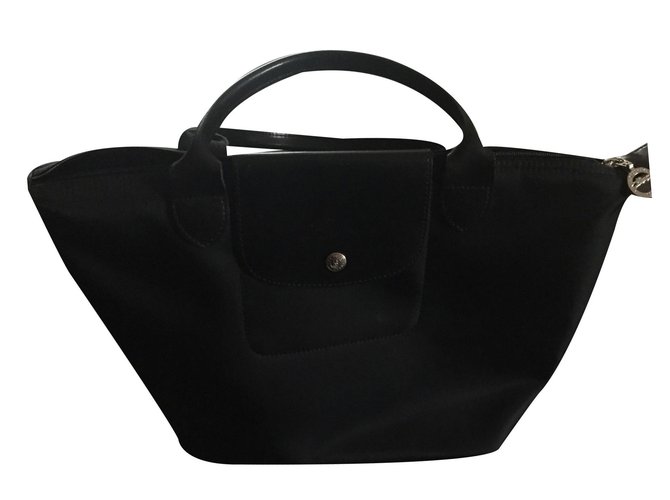 Longchamp Handbags Black Cloth  ref.16181