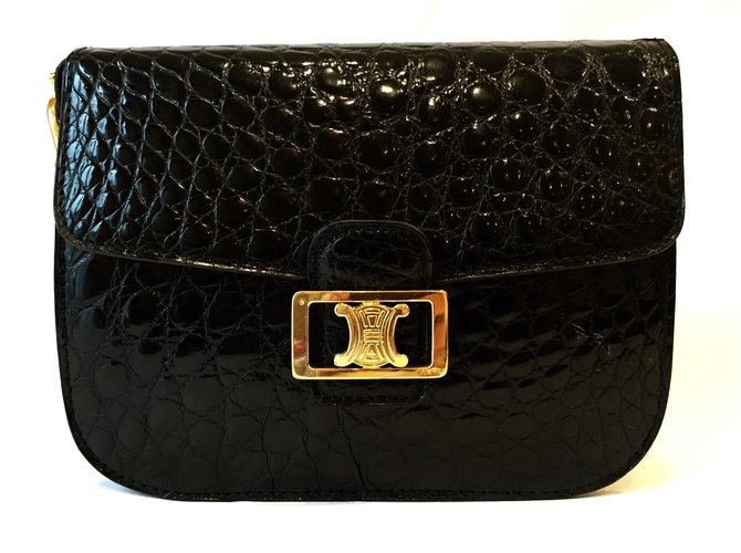 Céline Handbags Black Exotic leather  ref.16227