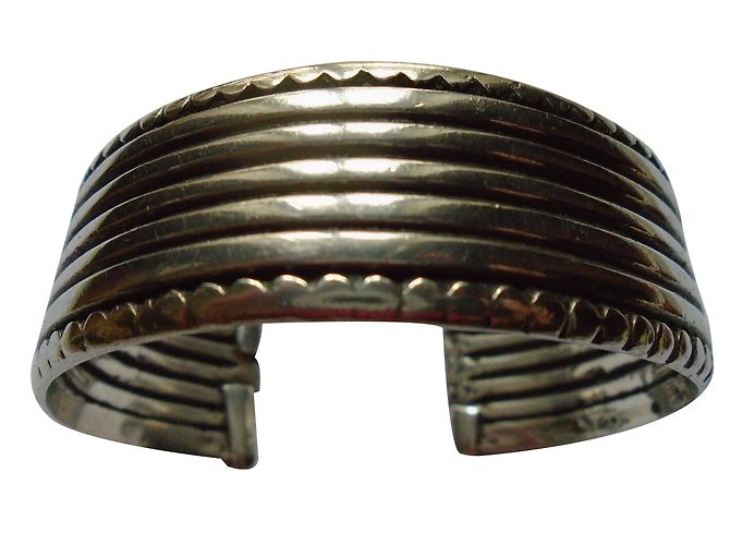 Autre Marque Bracciale manchette in argento