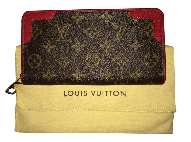 Zippy Louis Vuitton Wallet Brown Cloth  ref.16414