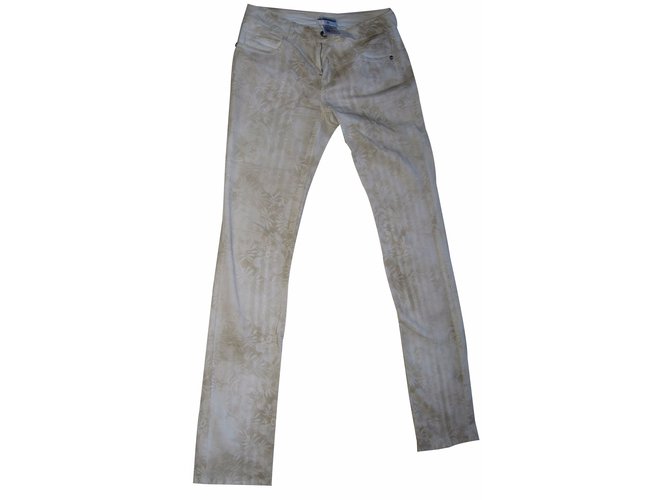 Chanel Jeans White Cotton  ref.16457