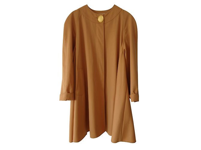 Gabardina Christian Dior de lana marrón Marrón claro
