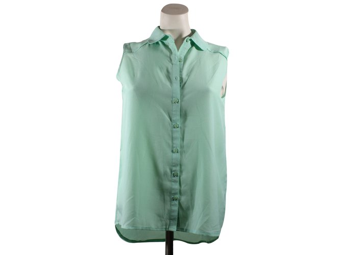 Autre Marque Sleeveless shirt Green Polyester  ref.16683