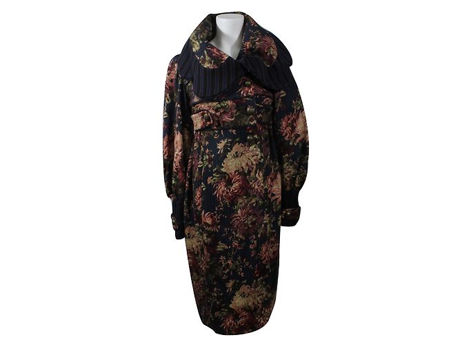 Kenzo Abrigo Estilo Imperio con Estampado Floral Multicolor 