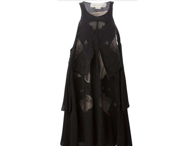 Stella Mc Cartney Valerie runway dress Black Silk  ref.16706