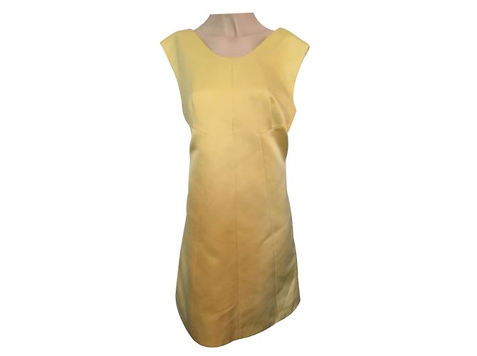 Autre Marque Vestido mini de seda amarillo Aquascutum