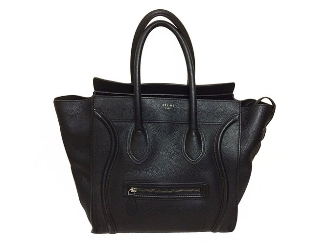 Céline Luggage Black Leather  ref.16824