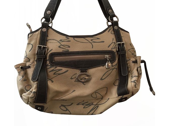 Autre Marque Bolsa Gil Holster bege de tecido