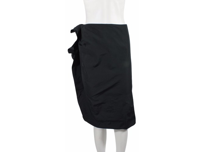 Lanvin Skirt Black Polyester  ref.16863