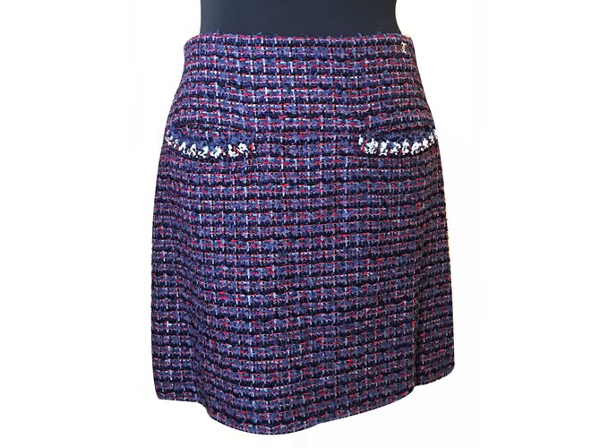 Chanel Tweed Skirt Multicor  ref.16868