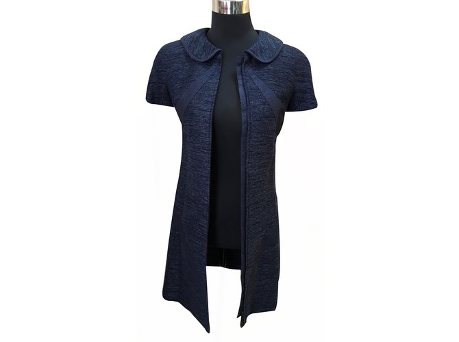 Chanel Jeanskleid mit Reißverschlüssen Blau Tweed  ref.16871