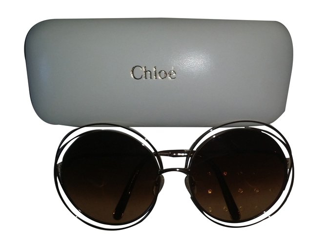 Chloé Gafas de sol Dorado Metal  ref.17164