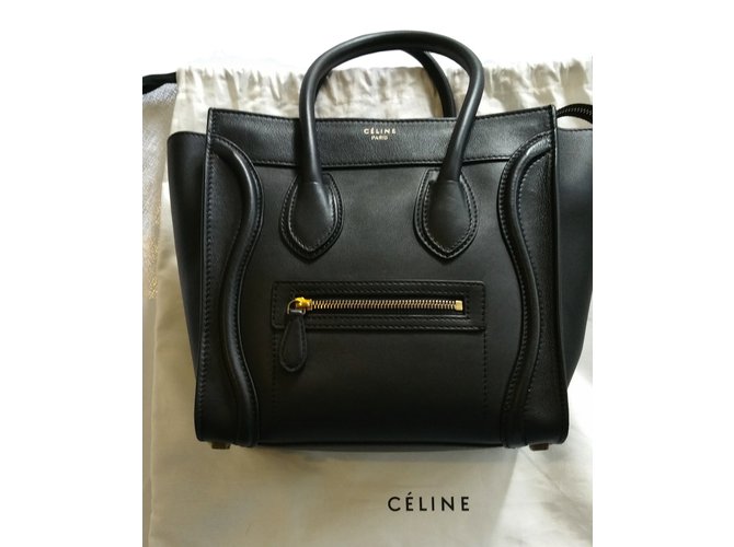 Céline Handbags Black Leather  ref.17213