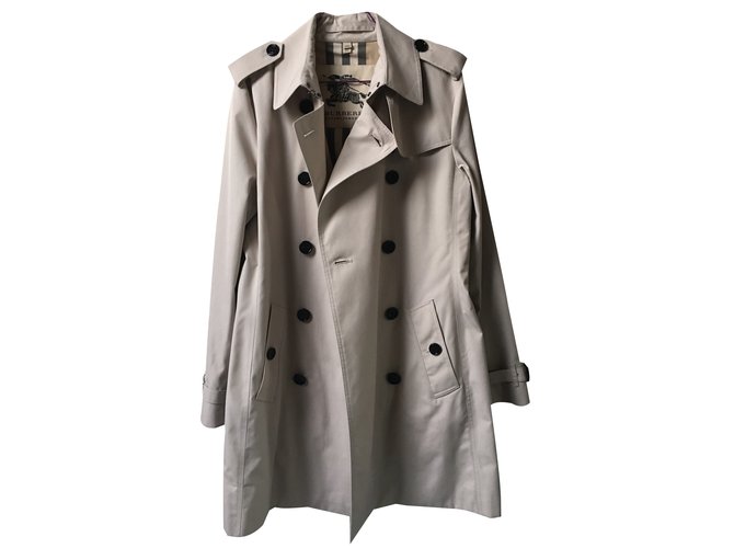 Burberry Prorsum Trench coats Beige Polyester  ref.17215