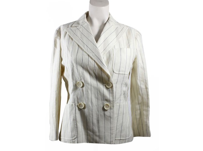 Ralph Lauren linen jacket Cream  ref.17294