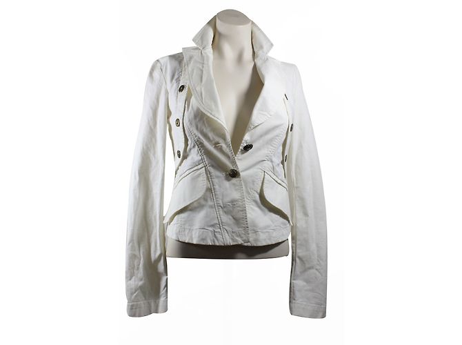 Kenzo Jacke aus Baumwolle Creme Roh