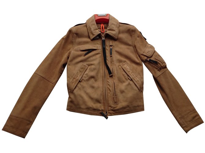 Parajumpers Leather jacket Sand Suede  ref.17300