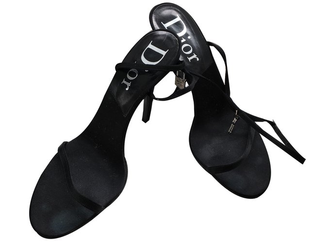 Dior Sandals Black Leather  ref.17337