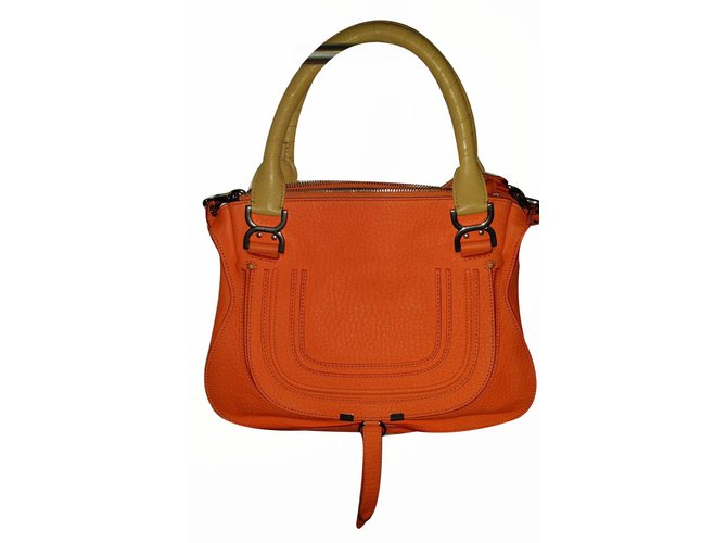Chloé Marcie Orange Leather  ref.17399