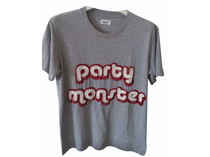 Autre Marque t-shirt party monster Grey Cotton  ref.17404