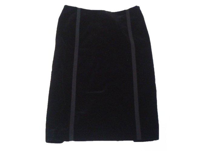 Blumarine Skirt suit Black Velvet  ref.17412