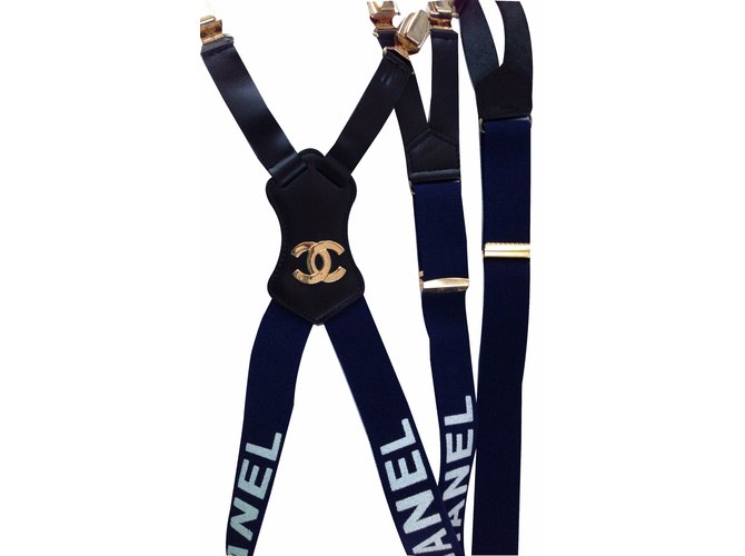 Suspenders Chanel Blue Synthetic ref.17450 - Joli Closet