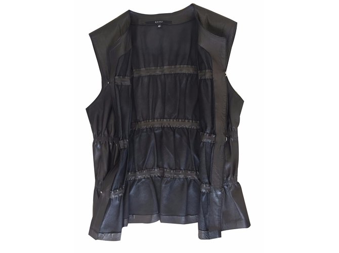 Gucci leather vest Black  ref.17478