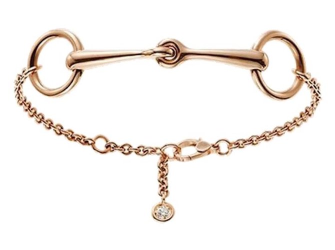 Hermès Hermes Filet d'Or Rose Bracelet Golden Gold  ref.17535