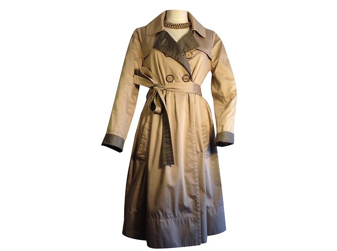 Trench Coat Paule Ka Bege de Algodão e Seda Multicor
