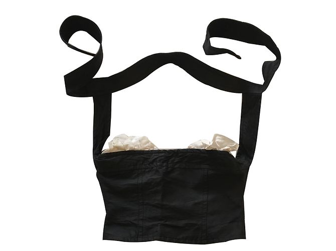 Top de algodón Dsquared2 blanco y negro 