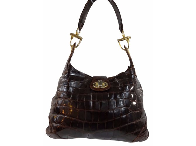 Céline Handbags Chestnut Exotic leather  ref.17944