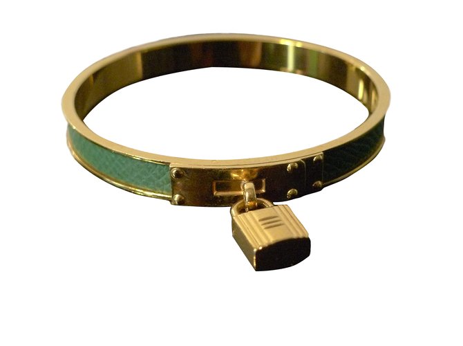 Bracelet Kelly Hermès vintage Golden Gold-plated  ref.18065