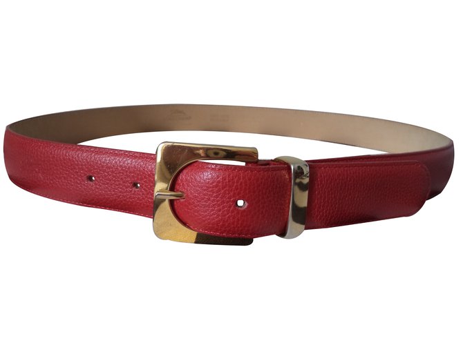 Longchamp Belt Red Leather  ref.18106