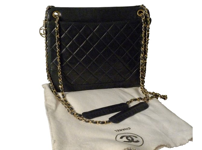 Chanel Handbag Blue Leather  ref.18142